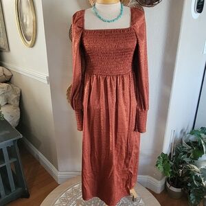 Wrangler Retro Long Sleeve Smocked Dress – Size Small